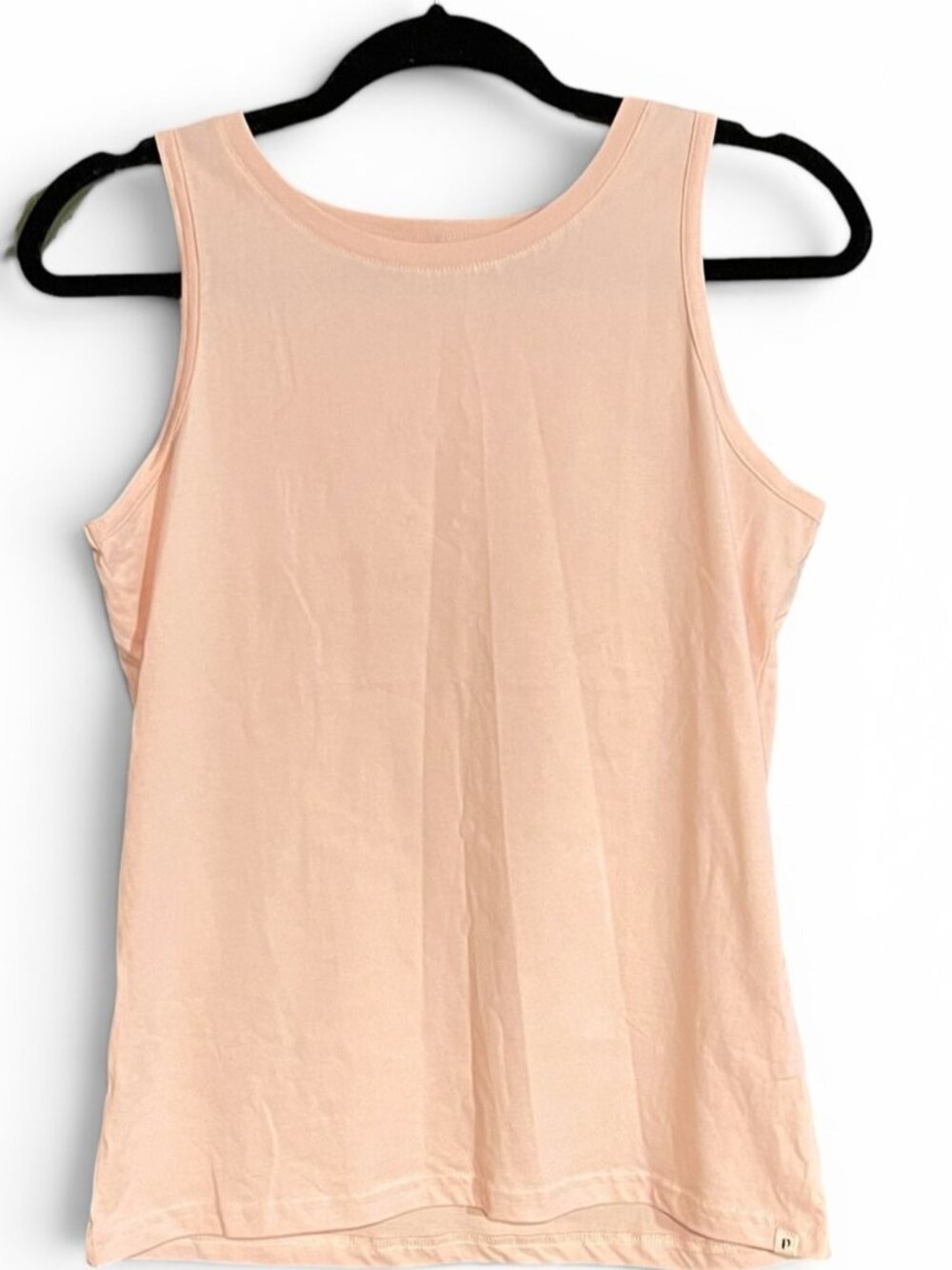 Womens Small Light Peach Organic Cotton Tank Top